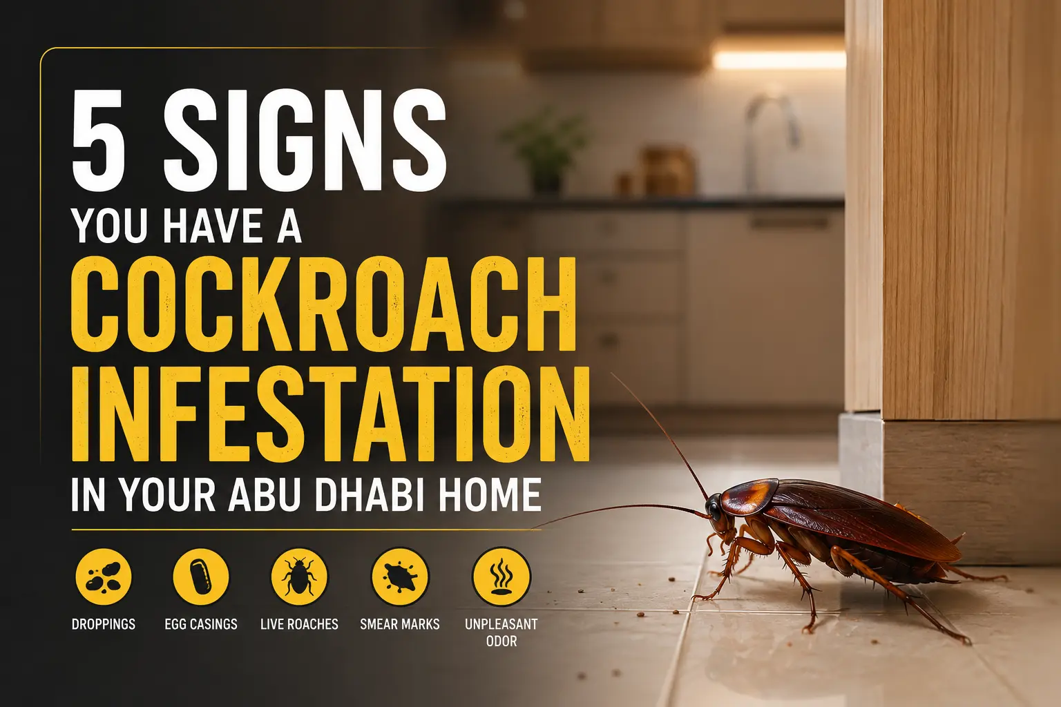 5 Signs You Have a Cockroach Infestation in Your Abu Dhabi Home